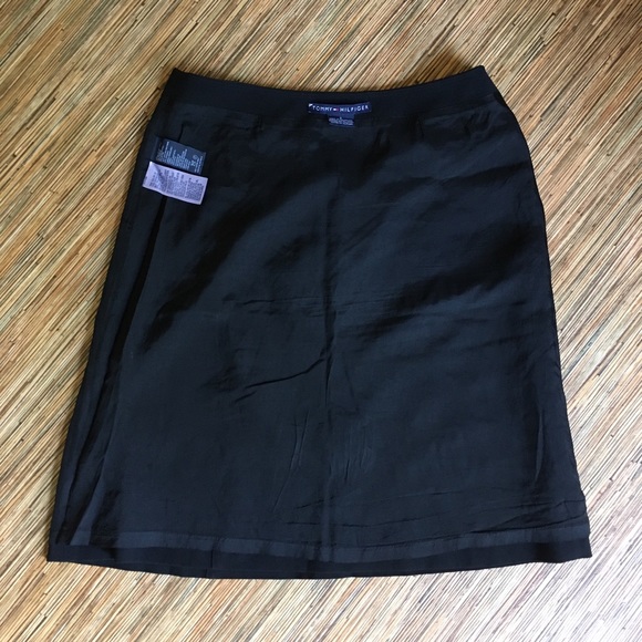 Tommy Hilfiger Skirt Black Womens 6 Nice Asymmetri - Picture 8 of 12